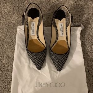 Jimmy Choo strap back kitten heels